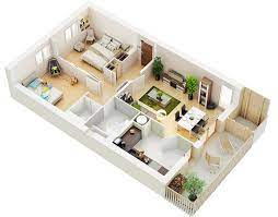 Pada bagian ruangan denah sendiri pada gambar tersebut di berikan 3 buah kamar namun jika anda ingin menjadikannya. Denah Rumah 2 Kamar 3d Rumah Idaman Untuk Keluarga Kecil Anda