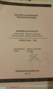 Download contoh soal tpa jalur mandiri unm terlengkap. Contoh Soal Ujian Mandiri Saintek Pdf Berbagai Contoh