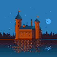 Oc Night Castle Pixelart Pixel Art Castles Interior Game Character Design