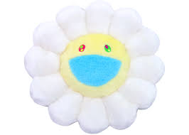 Kaikai kiki takashi murakami flower cushion purple navy blue (30cm) pillow plush. Takashi Murakami Flower Plush 30cm White Yellow