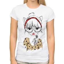 Hal itu terjadi karena hewan ini terkenal karena disukai oleh anak kecil. T Shirt Kartun Anak Perempuan Kucing Mode Sketsa Lucu T Shirt Kelinci Kawaii Femme Kasual Putih Wanita Baru T Shirt Aliexpress