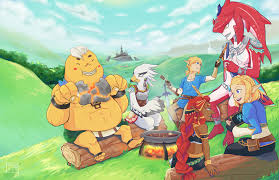 The Legend Of Zelda Breath Of The Wild Sequel Legend Of Zelda Breath Of The Wild Sequel Inspired Art Link Princess Zelda Yunobo Teba Sido Legend Of Zelda Breath Of The Wild Legend Of Zelda Breath