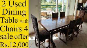 Comes with the electric pump. 2 Used Dining Table With Chairs 4 Sale Offer Time Youtube