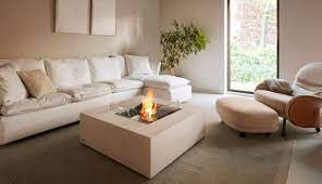 I would appreciate some ideas for a coffee table and a console table (for beside the fireplace).this is a large room with a huge fireplace and a lot of dark wood. Fire Tables Multi Functional Fire Pit Tables Ecosmart Fire