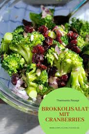 Brokkolisalat Mit Cranberries In 2020 Brokkoli Salate Brokkolisalat Rezepte Brokkolisalat