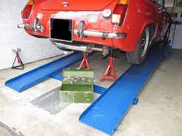 Car Lift Ramps The Simple Unique Patented Mr1s For Diy Mechanics Garage Car Lift Car Hoist Diy Mechanics