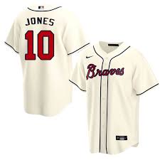 Marc okkonen wrote, americans love the game of baseball the way it is, but they also worship the sport for what it has as before, the new atlanta braves opened the 1966 season with the same uniforms from milwaukee except for a script a on the cap to replace the m. Nike Men 10 Chipper Jones Atlanta Braves Baseball Jerseys Sale Cream Atlanta Braves Baseball Atlanta Braves Braves Baseball