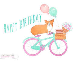 Corgi Birthday On Bike Card Dog Lovers Bicycle Stationery Happy Birthday Corgi Dog Birthday Card Birthday Corgi 'happy birthday corgi' greeting card by schlachter schlachter. happy birthday corgi dog birthday card