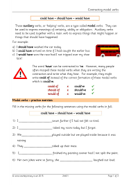 Our ks2 modal verbs worksheet simply asks your students to fill in the gap in the sentence with an appropriate modal verb. Contracting Modal Verbs