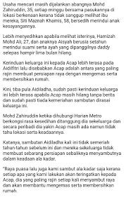 Maybe you would like to learn more about one of these? Selepas Hampir 5 Bulan Acap Hilang Abang Acap Kongsi Sesuatu Dan Ini Kata2 Beliau Lepat Pisang