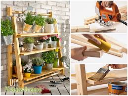 Krautertreppe Selbst Bauen Blumentreppe Schmales Regal Balkon Selber Bauen