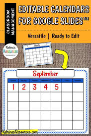 Editable Monthly Calendars For Google Slides In 2020 Editable Monthly Calendar School Calendar Classroom Calendar