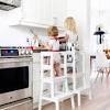Guidecraft's kitchen helpers unique styles are lightweight and foldable for easy storage. 1