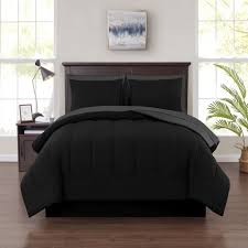 Definition of bed in a bag in the definitions.net dictionary. Mainstays 6 Piece Bed In A Bag Black Twin With Sheets Shams Pillowcases Comforter And Bed Skirt Walmart Com Walmart Com