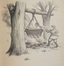 Little House In The Big Woods House Illustration Picture On Wood Illustration