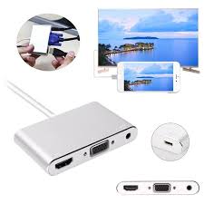 Lightning Hdmi Vga Audio Microusb Adapter Iphone Ipad