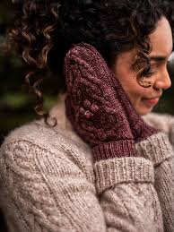 This weekend's Knitspot Pattern of the Weekend is Crossings 🧶 An elegant  pair of fingerless mitts with crossed lace vines that look intricate but  are a joy to knit. It's a perfect