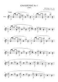gnossienne no 1 piano sheet