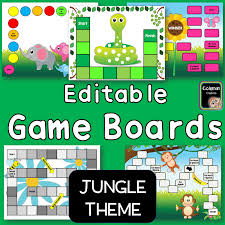 Jungle Game Board Templates Editable Board Games Board Game Template Preschool Activities