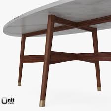 117 cm w x 66 cm d x 43 cm h. Reeve Mid Century Oval Coffee Table By West Elm 3d Model 15 Max Fbx Dwg 3ds Free3d