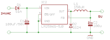 What i would recommend is that you try the circuit with an external regular pot and add the parasitic components specified in the pot's data sheet and see if the. 24vac To 5vdc Conversion Rayshobby Net