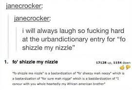 Fo shizzle, my nizzle phrase. Fo Shizzle My Nizzle Increasinglyverbose