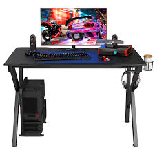 Gaming pc setups deserve the best gaming desks. Gaming Desk Gamers Computer Table E Sports K Shaped W Cup Holder Hook Home New For Sale Online