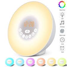 Alarm Clock Wake Up Light For Kids Best Sunrise Fm Radio Alarm Clocks With Usb Charger Sunlight And Sunset Simul Radio Alarm Clock Kids Alarm Clock Alarm Clock