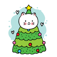 39 high quality collection of cartoon christmas tree pictures by clipartmag. Cute Cartoon Cat In A Christmas Tree 1395245 Vector Art At Vecteezy