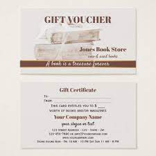 Second Hand And Used Books Gift Voucher Template Zazzle Com Book Gifts Gift Vouchers Used Books