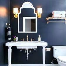 Choose textiles in the cool hue, like slip covers, pillows, curtains, throws, or rugs. 9 Navy Blue Bathroom Ideas