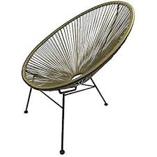 Freudenhaus Retro Sessel Acapulco Bahia Gold Outdoorstuhl Originalform Massives Unverschraubtes Gestell Safari Playroom Home Decor Decor