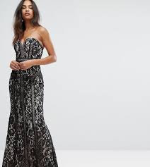 Bariano Sweetheart Maxi Dress In Paneled Lace Black Bodycon Dress Parties Lace Evening Gowns Maxi Dress Evening