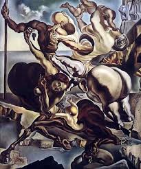 Мягкая конструкция с варёными бобами (1936). Opisanie Kartiny Semya Sumchatyh Kentavrov Salvador Dali