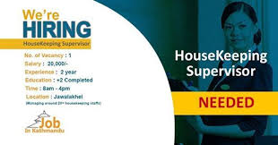 House Keeping Supervisor Job Posting Job Education