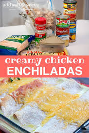 A creamy filling of chicken, sour cream, and cheese gets an added kick stirred into it with pace® picante sauce. Creamy Chicken Enchiladas Add Salt Serve