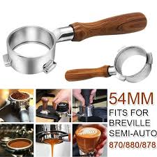 Source high quality products in hundreds of categories wholesale direct from china. Buy 54mm Coffee Bottomless Portafilter For Breville 870 880 878 Filter Stainless Steel Wood Handle Espresso Machine Accessory At Affordable Prices Free Shipping Real Reviews With Photos Joom