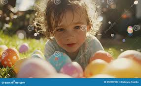 People Easter Egg Hunt Stock Illustrations