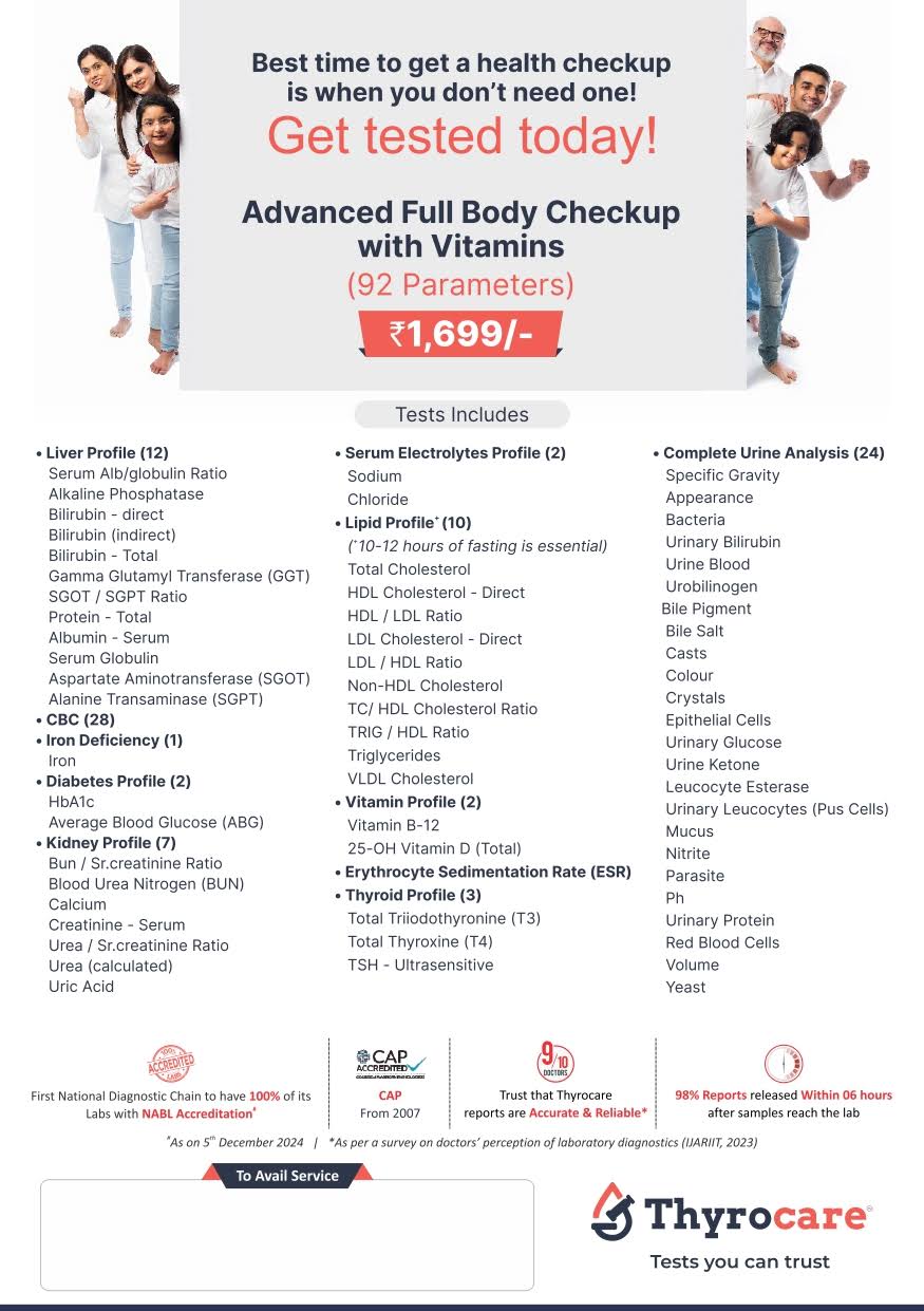 ADVANCED FULL BODY CHECKUP WITH VITAMINS product image