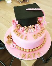 Pink And Gold Graduation Cake Graduation Party Cake College Graduation Cakes Pink Graduation Cake