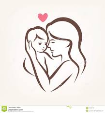 Mother And Baby Silhouette Mother And Son Stylized Vector Silhouette Outlined Sketch Of Mom And Mother And Baby Tattoo Mother Son Tattoos Baby Sketch
