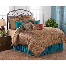 Have an update or correction to our information about angelo home? San Angelo Comforter Set With Teal Bedskirt Full