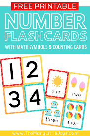 When it comes to counting cards, you don't need to be a math whiz. Free Printable Number Flashcards Counting Cards The Many Little Joys