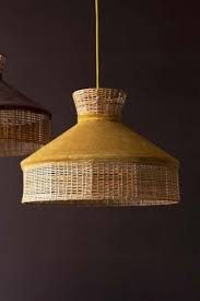 Velvet Rattan Pendant Ceiling Light Gold Mustard Ceiling Lights Ceiling Pendant Lights Pendant Lighting Lounge