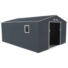 Abri De Jardin M Eacute Tal 15 16m Sup2 Plus Anthracite Kit D Apos Ancrage X Metal Xm3595