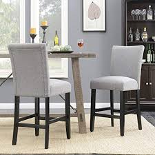 Belleze 24 Dining Chairs Fabric Kitchen Parsons Urban Style Counter Height With Solid Wood Legs S Dining Chairs Traditional Dining Chairs Fabric Dining Chairs