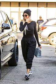 Khloe kardashian shares the 'sweetest' pics of true, chicago & dream in matching purple outfits. Kim Khloe Kardashian In Black Outfits Twinning In Matching Looks Hollywood Life