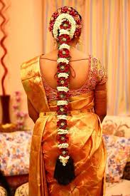 South indian brides mostly prefer poola jada for the wedding, it could be a natural flowers or jeweled jada. South Indian Bridal Hairstyle With Flowers For Wedding Glamour