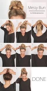 Uber 20 Unserer Coolen Und Einfachen Lieblingsfrisuren Messy Bun Fast And 20 Unserer Coole In 2020 Diy Hairstyles Easy Easy Hairstyles Messy Bun Hairstyles
