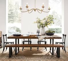 Unfinished wood has a rugged surface texture that will soften with age and use. Griffin Reclaimed Wood Dining Table Pottery Barn